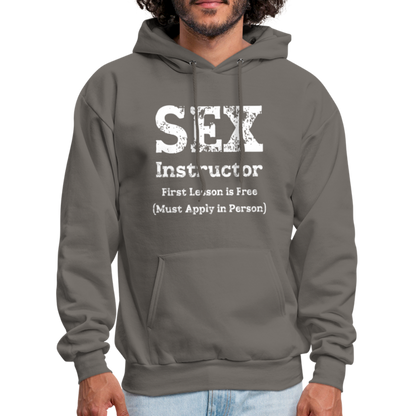 Sex Instructor Hoodie - asphalt gray