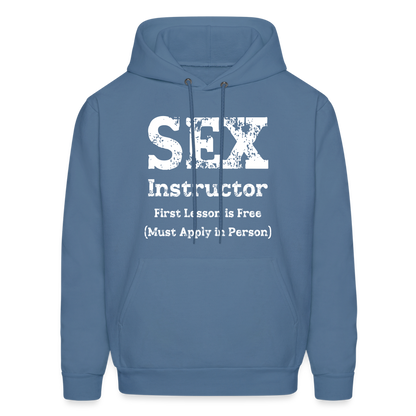 Sex Instructor Hoodie - denim blue