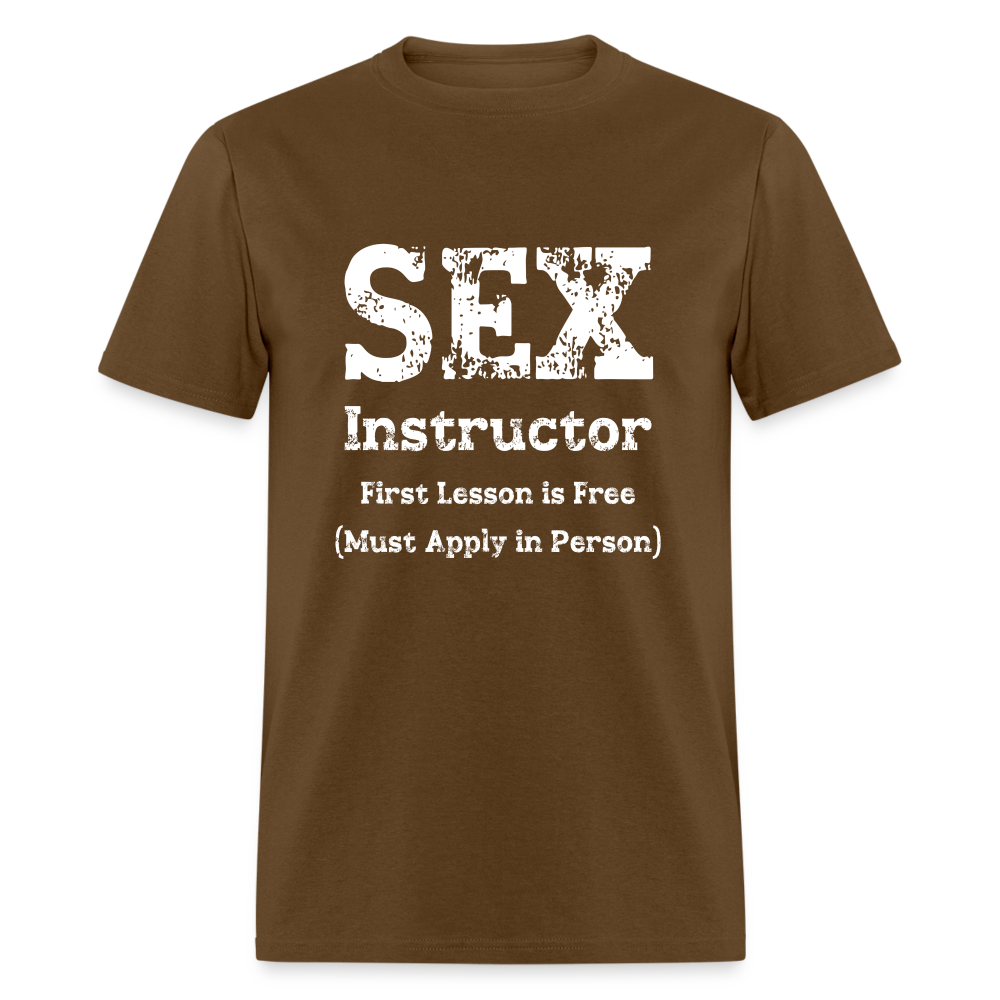 Sex Instructor T-Shirt - brown