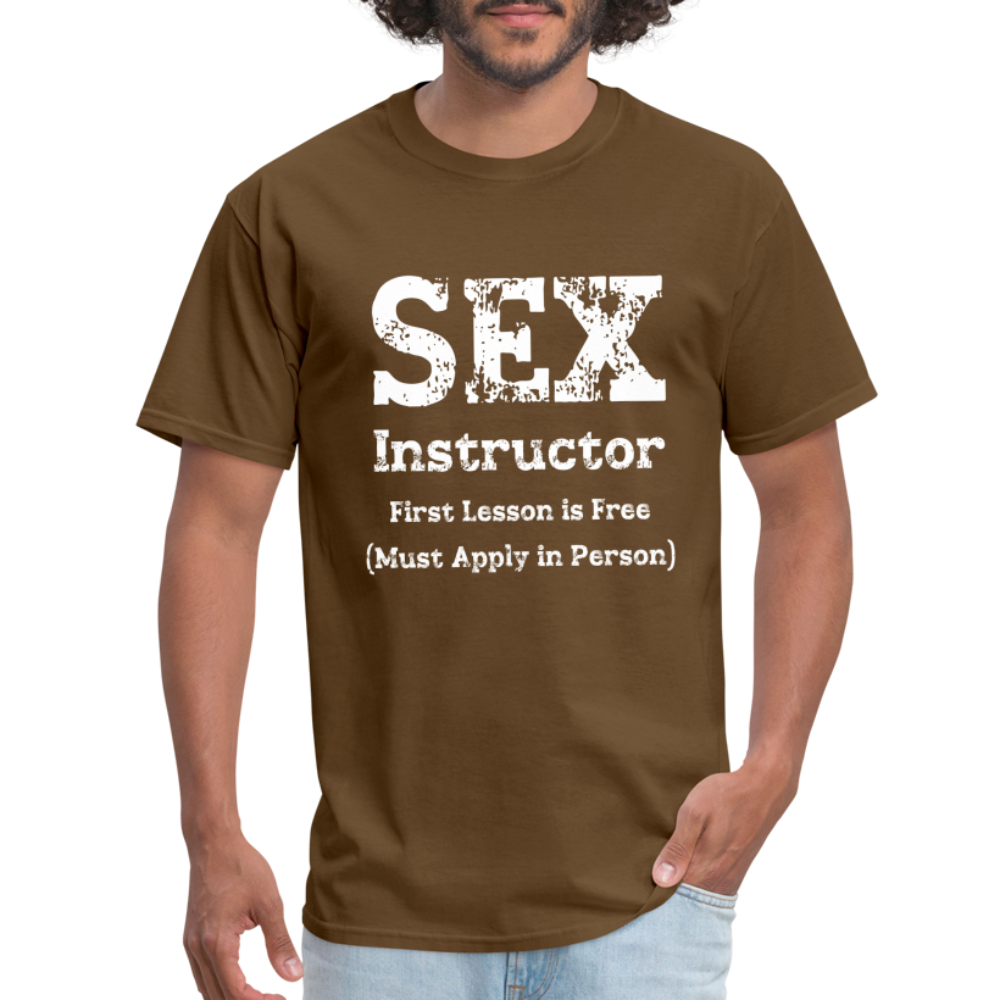 Sex Instructor T-Shirt - brown