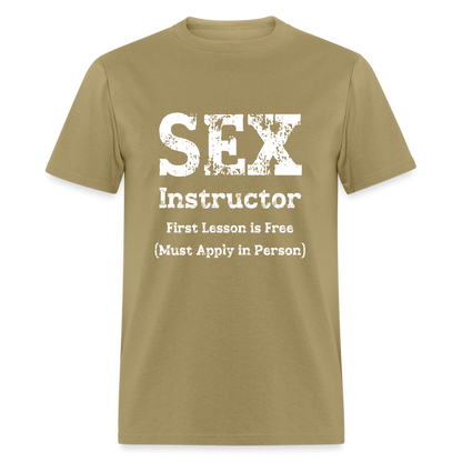 Sex Instructor T-Shirt - khaki