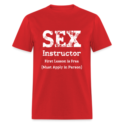 Sex Instructor T-Shirt - red