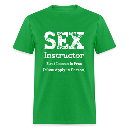 Sex Instructor T-Shirt - bright green