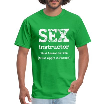 Sex Instructor T-Shirt - bright green