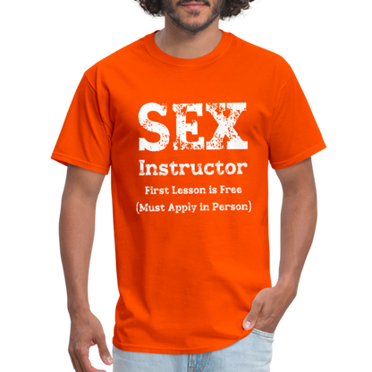 Sex Instructor T-Shirt - orange