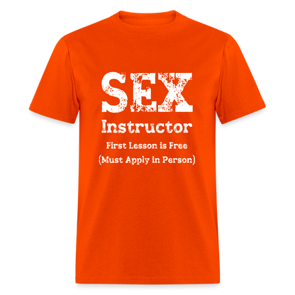 Sex Instructor T-Shirt - orange