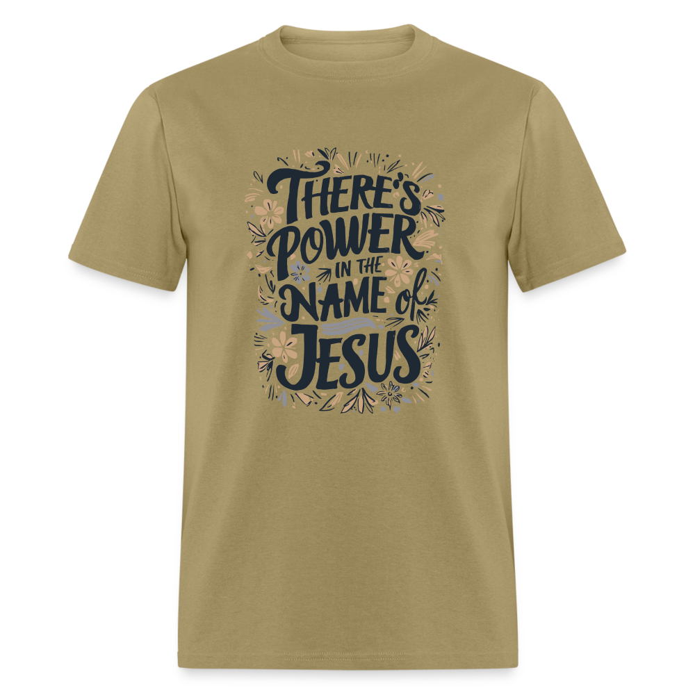 There's Power in the Name of Jesus T-Shirt - khaki