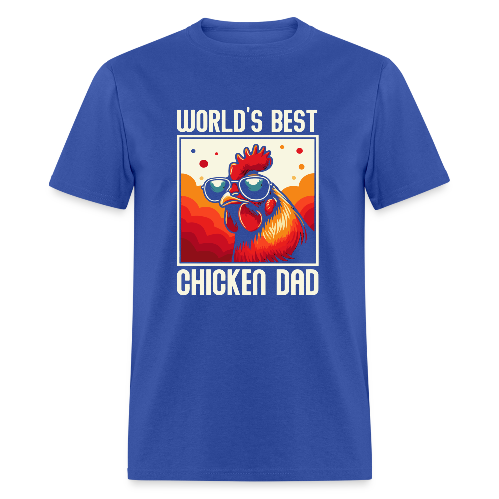 World's Best Chicken Dad T-Shirt (Funny Chicken Tee) - royal blue