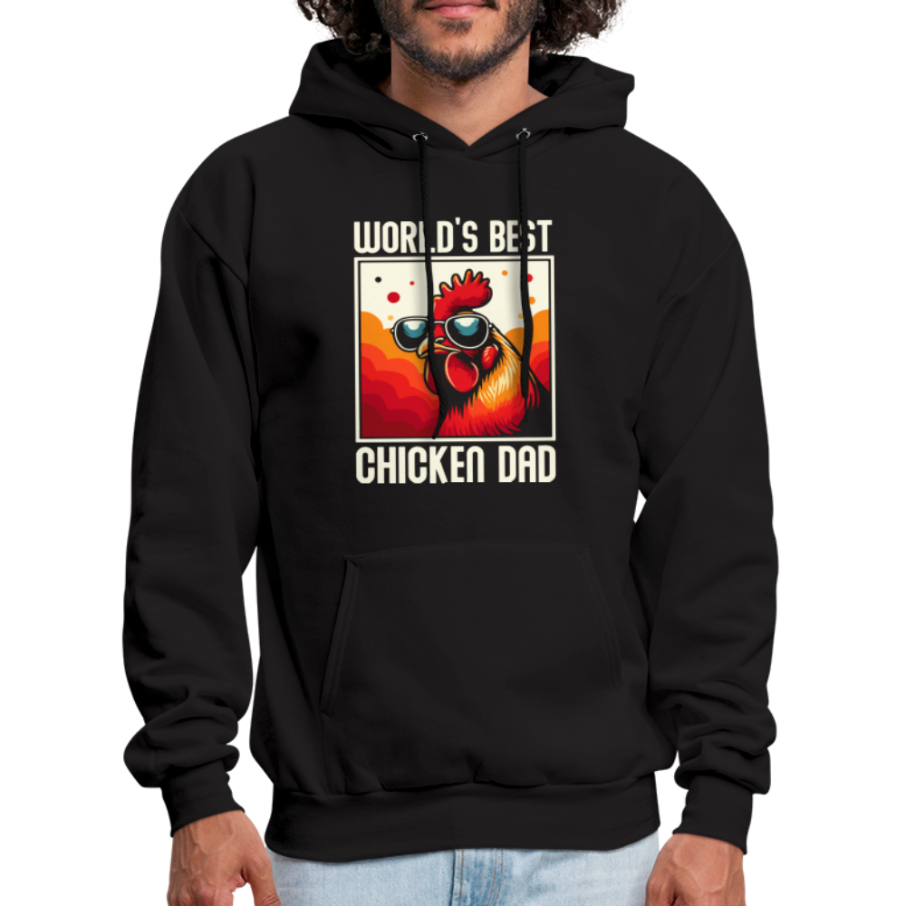 World's Best Chicken Dad Hoodie - black