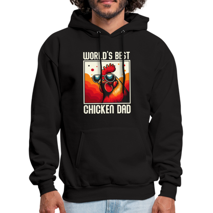 World's Best Chicken Dad Hoodie - black