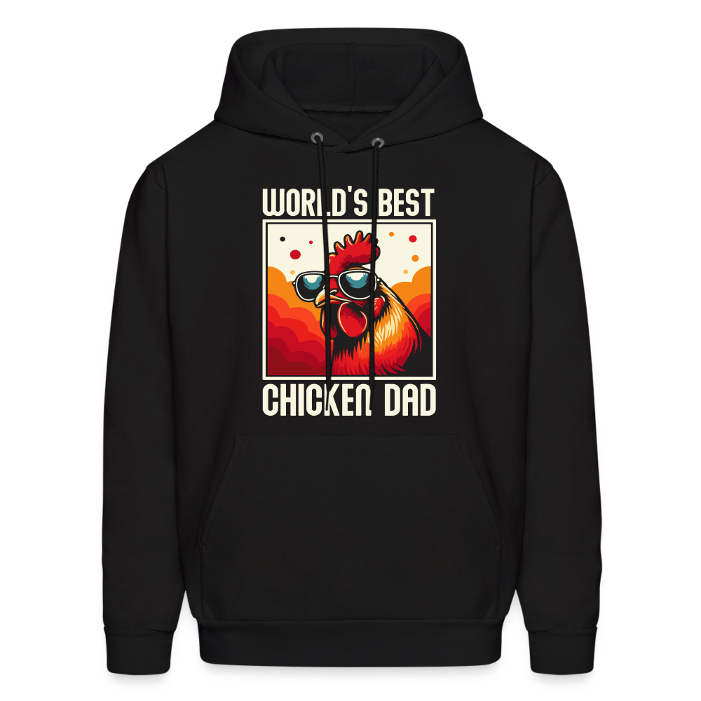 World's Best Chicken Dad Hoodie - black