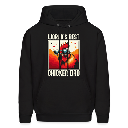 World's Best Chicken Dad Hoodie - black