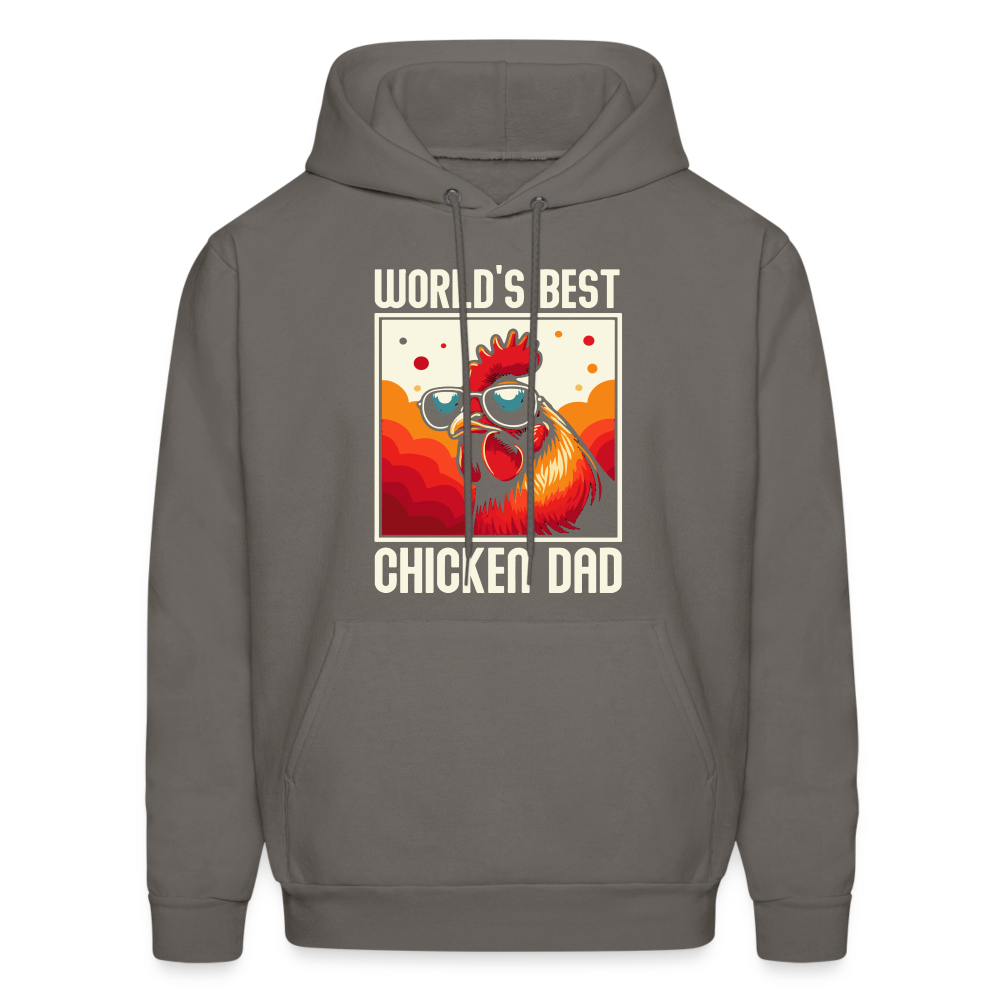 World's Best Chicken Dad Hoodie - asphalt gray