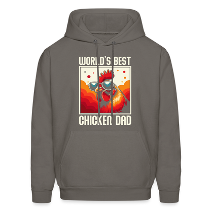 World's Best Chicken Dad Hoodie - asphalt gray