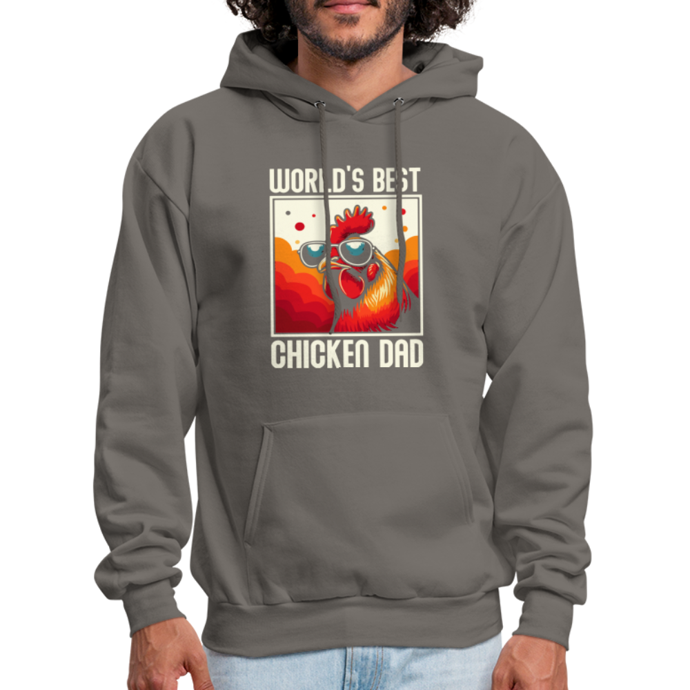 World's Best Chicken Dad Hoodie - asphalt gray