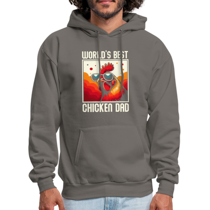 World's Best Chicken Dad Hoodie - asphalt gray