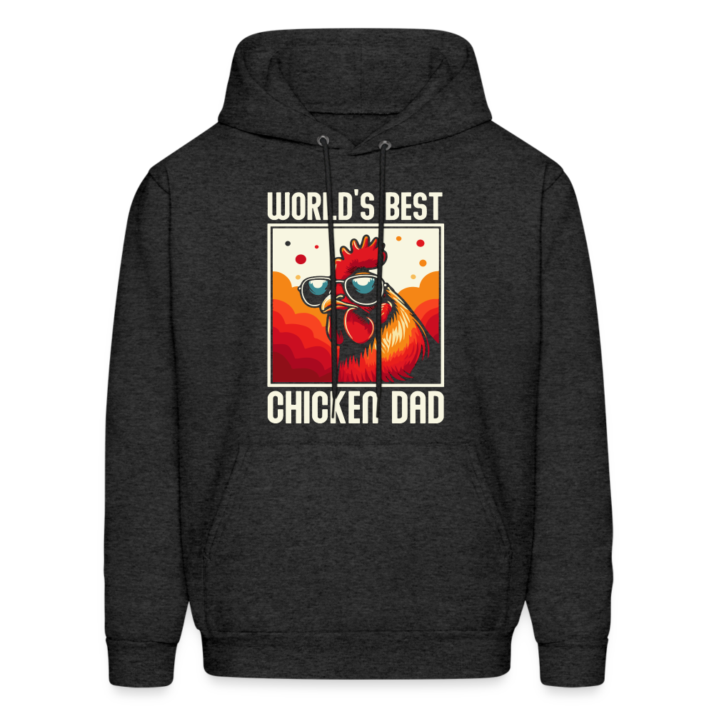 World's Best Chicken Dad Hoodie - charcoal grey