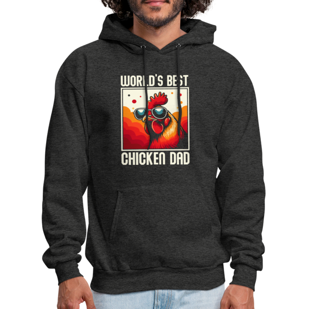 World's Best Chicken Dad Hoodie - charcoal grey