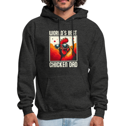 World's Best Chicken Dad Hoodie - charcoal grey