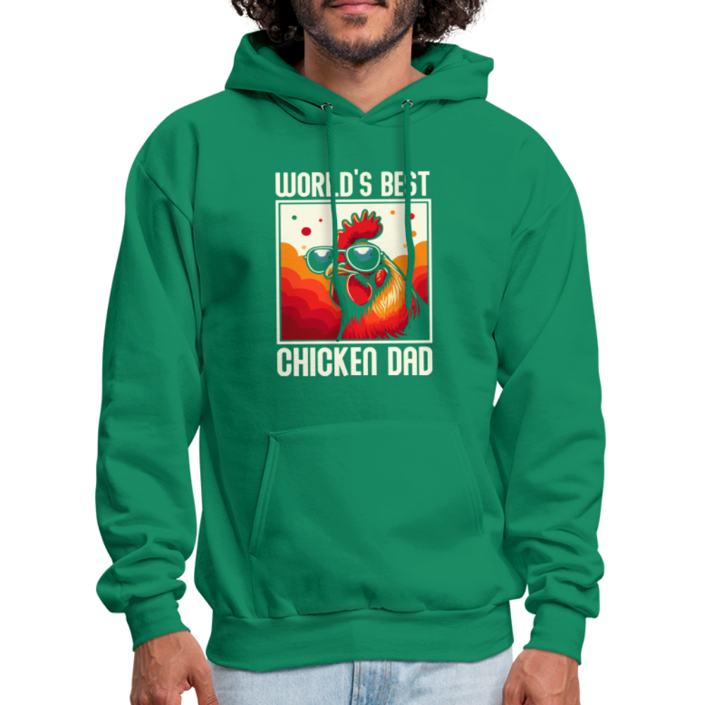 World's Best Chicken Dad Hoodie - kelly green