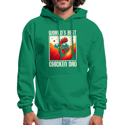 World's Best Chicken Dad Hoodie - kelly green