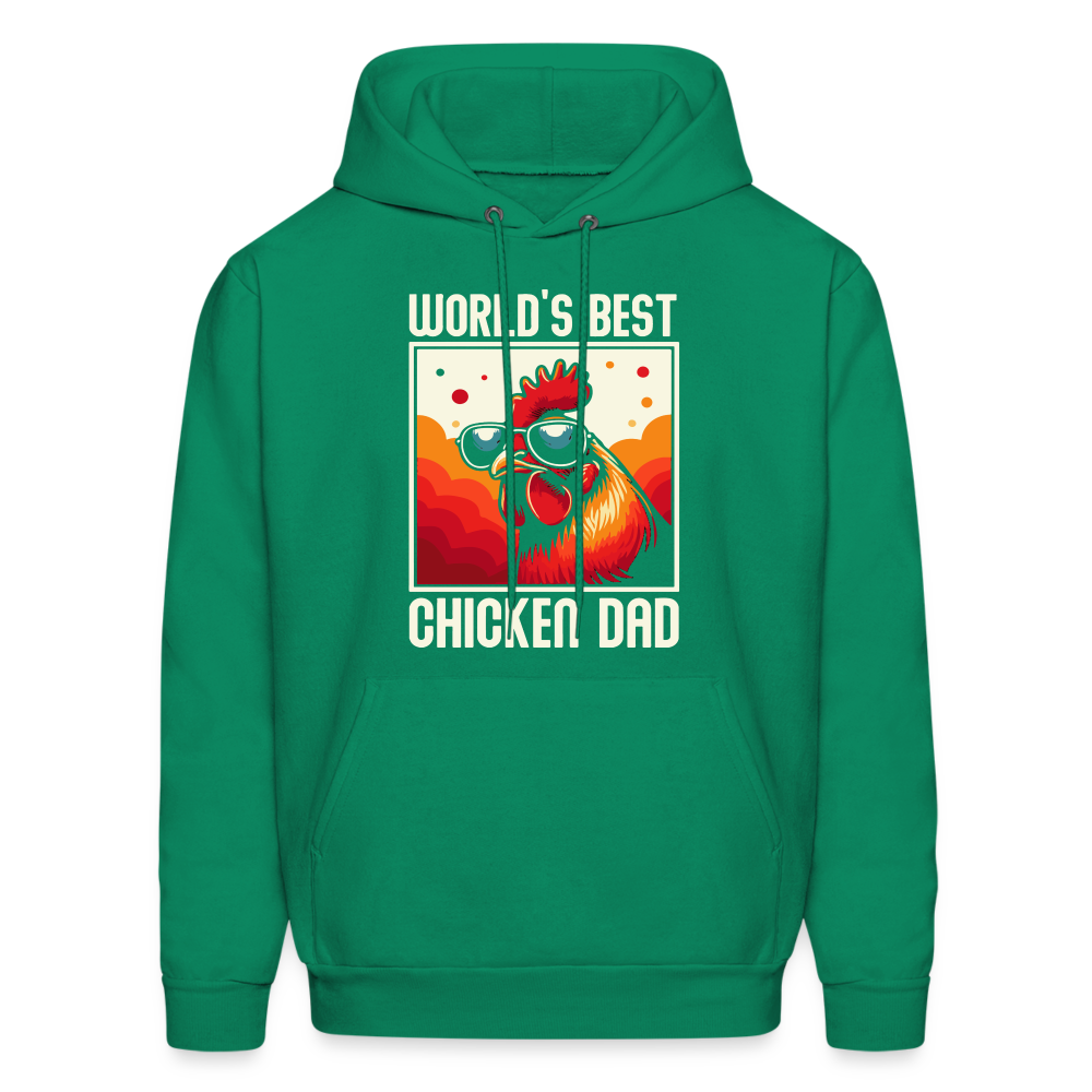 World's Best Chicken Dad Hoodie - kelly green