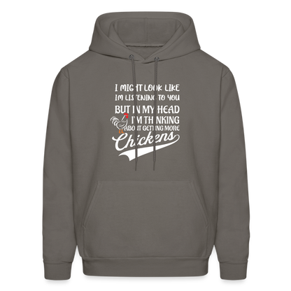 In My Head I Am Thinking About Getting More Chickens Hoodie - asphalt gray