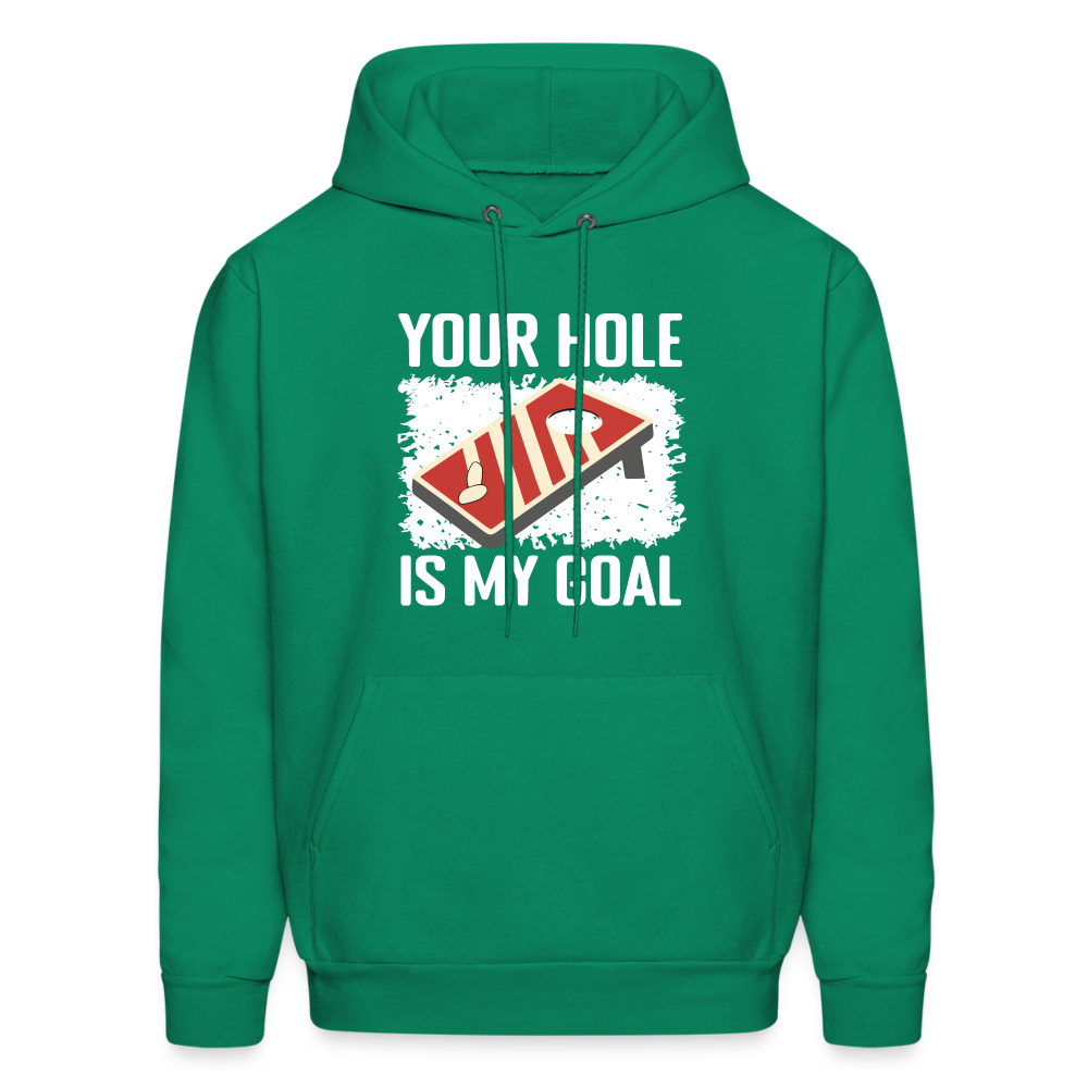 Your Hole Is My Goal Hoodie (Cornhole) - kelly green