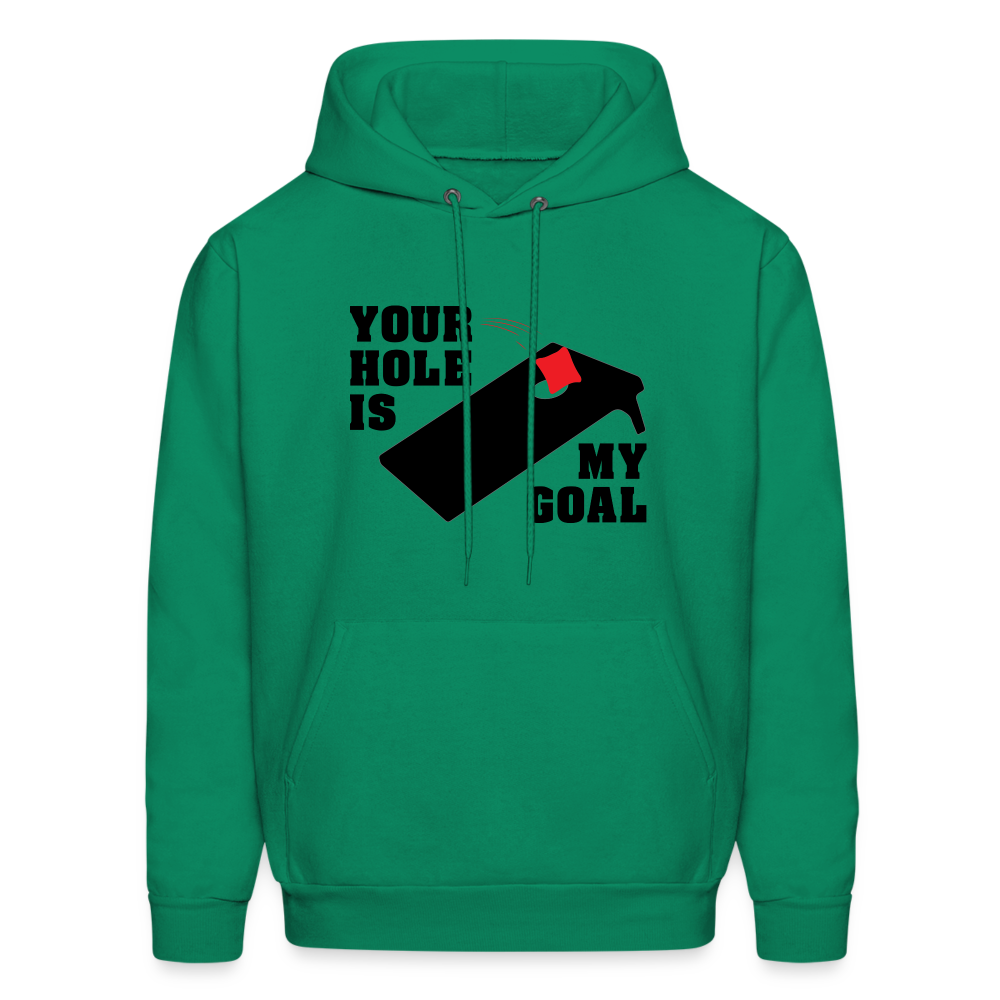 Your Hole Is My Goal (Cornhole) Hoodie - kelly green