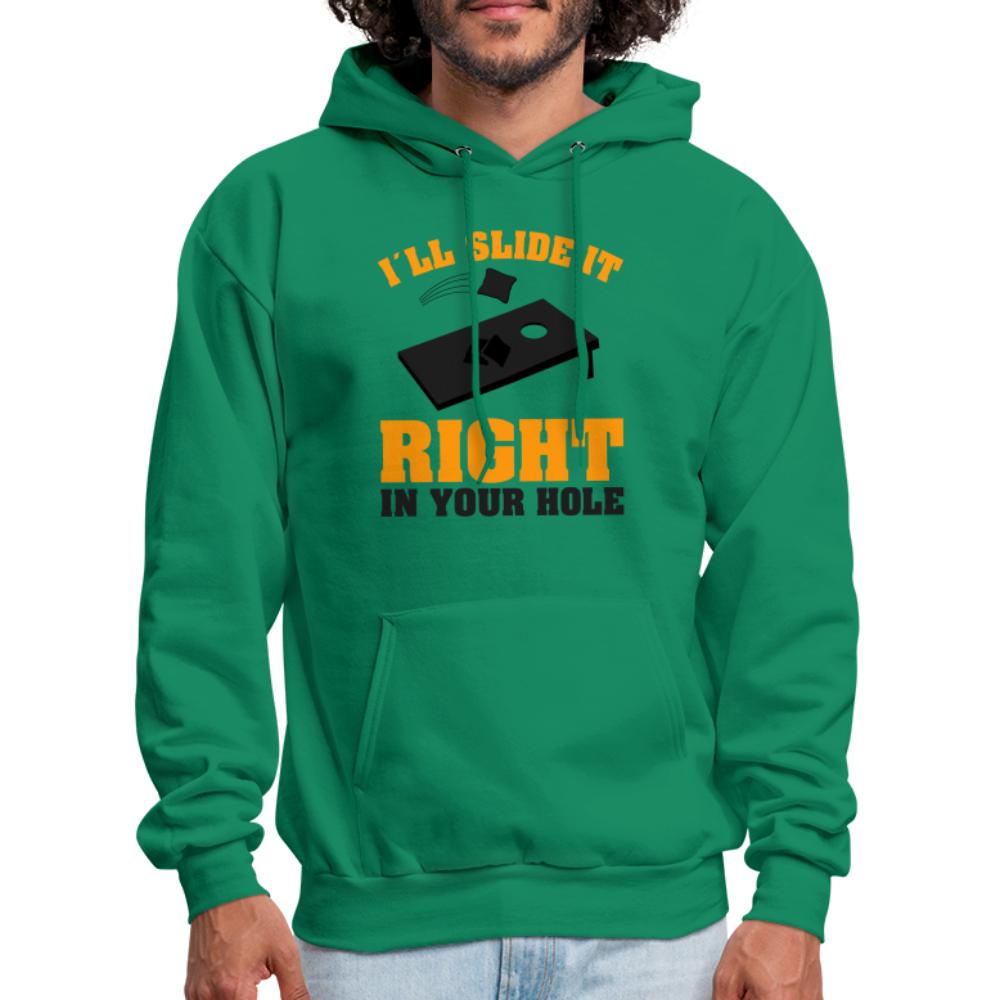 I'll Slide It Right In Your Hole (Cornhole) Hoodie - kelly green