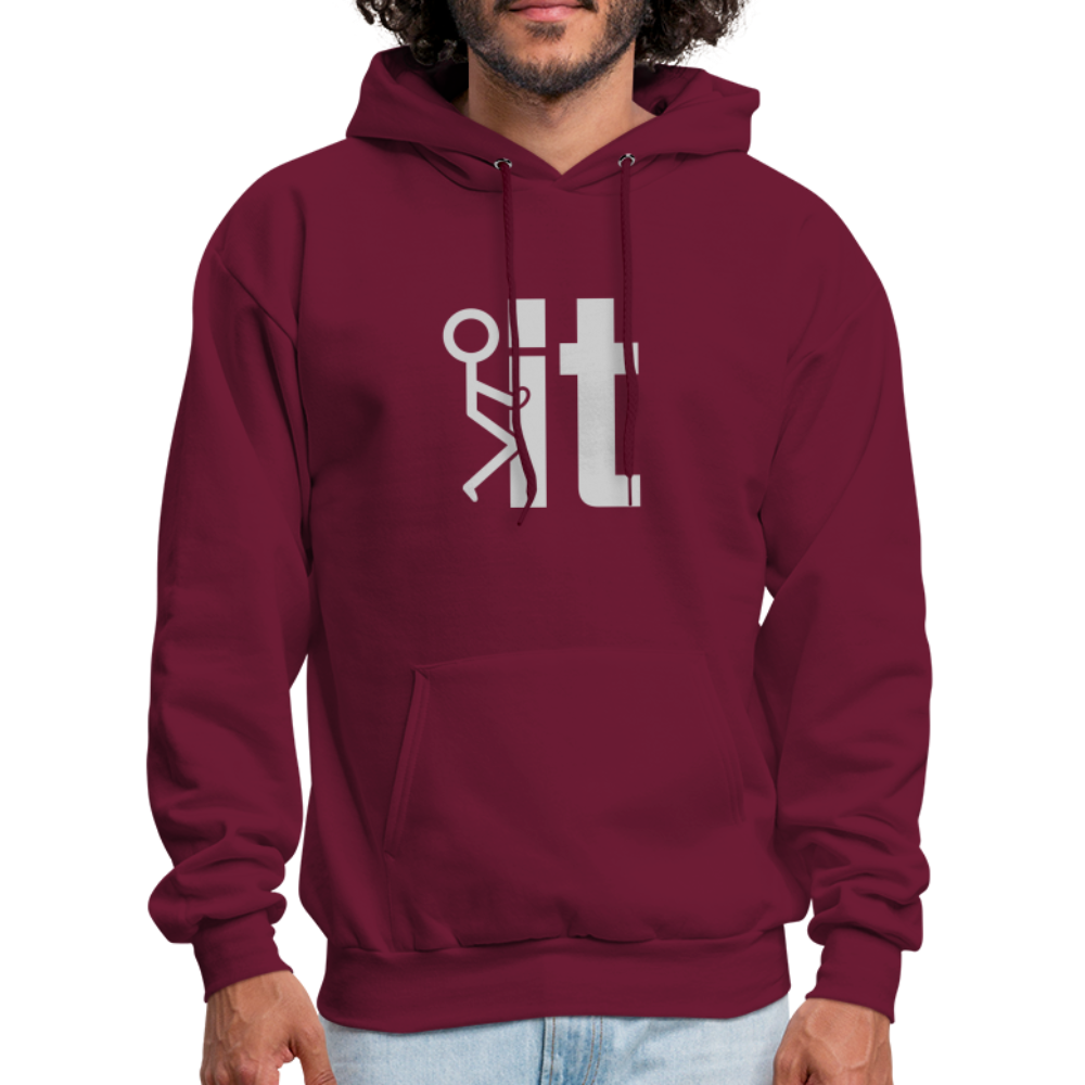 F it Hoodie (Funny & Carefree) - burgundy