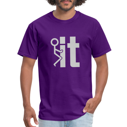 F it T-Shirt (Funny & Carefree Tee) - purple