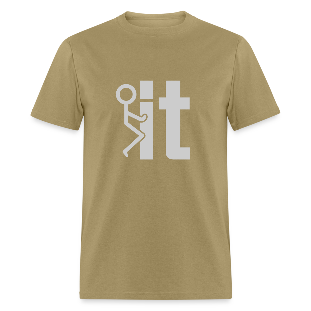 F it T-Shirt (Funny & Carefree Tee) - khaki