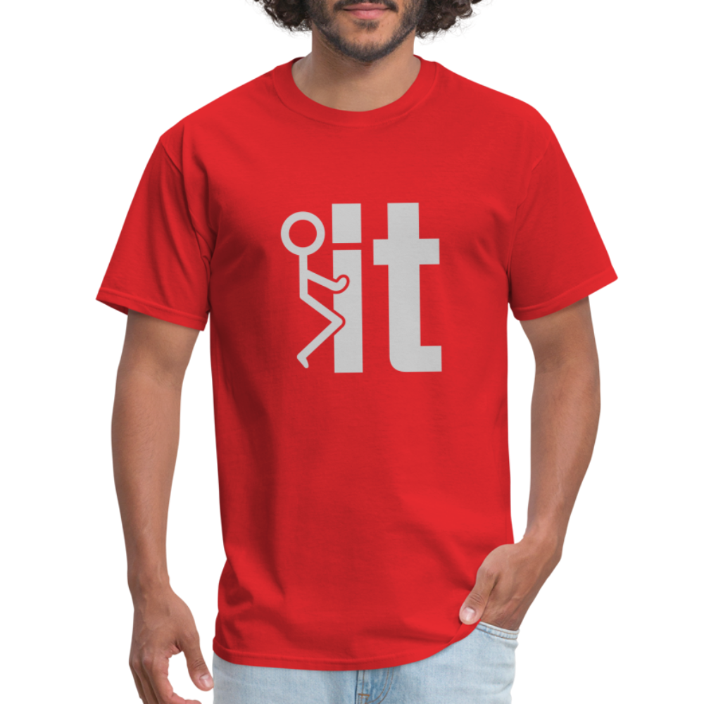 F it T-Shirt (Funny & Carefree Tee) - red