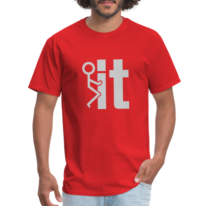 F it T-Shirt (Funny & Carefree Tee) - red