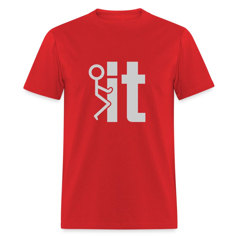 F it T-Shirt (Funny & Carefree Tee) - red