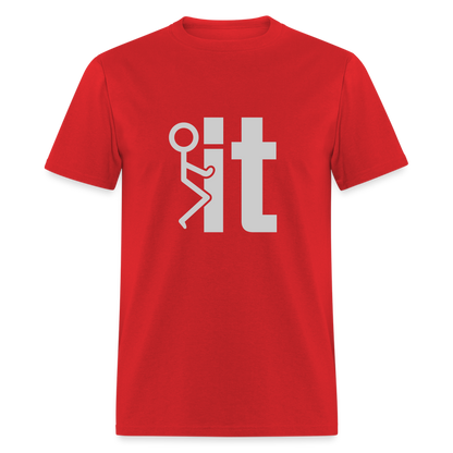 F it T-Shirt (Funny & Carefree Tee) - red