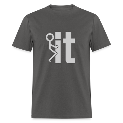 F it T-Shirt (Funny & Carefree Tee) - charcoal