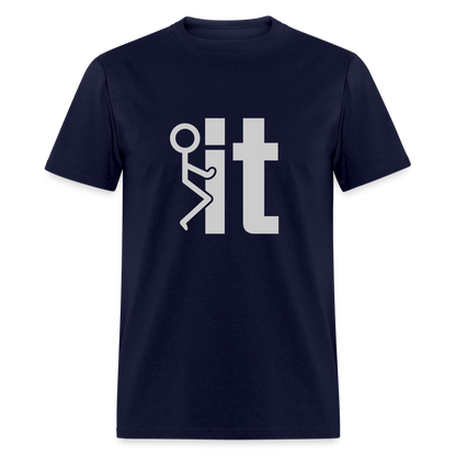 F it T-Shirt (Funny & Carefree Tee) - navy