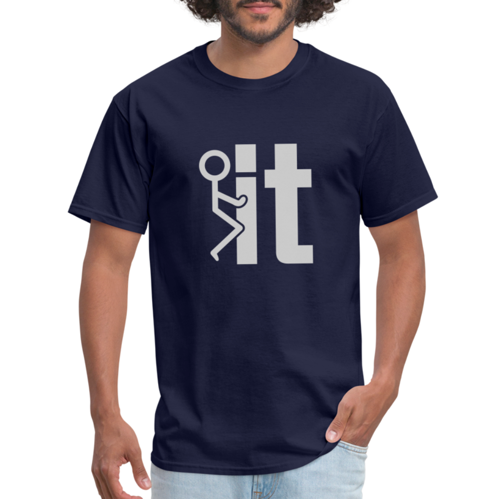 F it T-Shirt (Funny & Carefree Tee) - navy