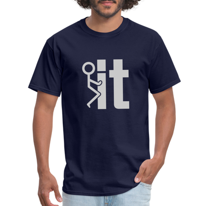 F it T-Shirt (Funny & Carefree Tee) - navy