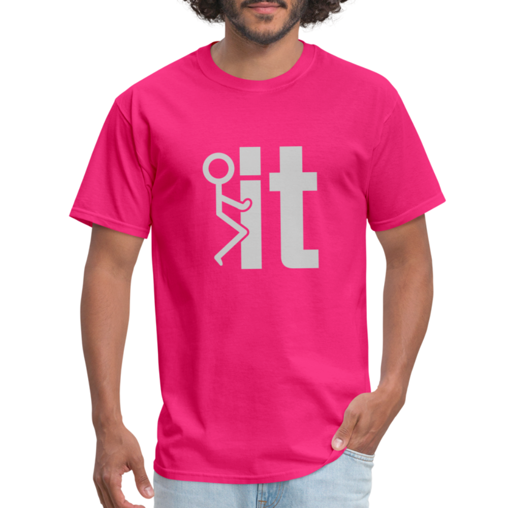 F it T-Shirt (Funny & Carefree Tee) - fuchsia