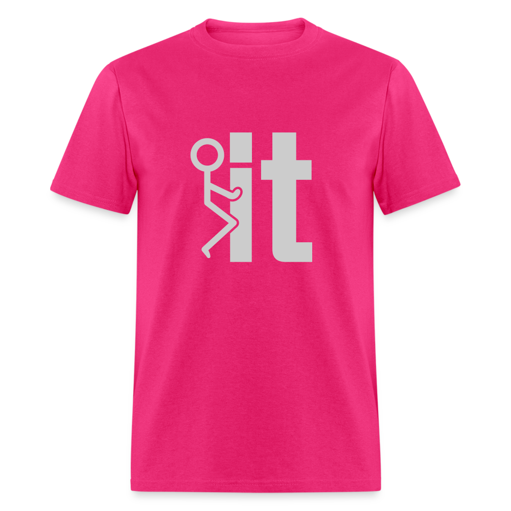 F it T-Shirt (Funny & Carefree Tee) - fuchsia