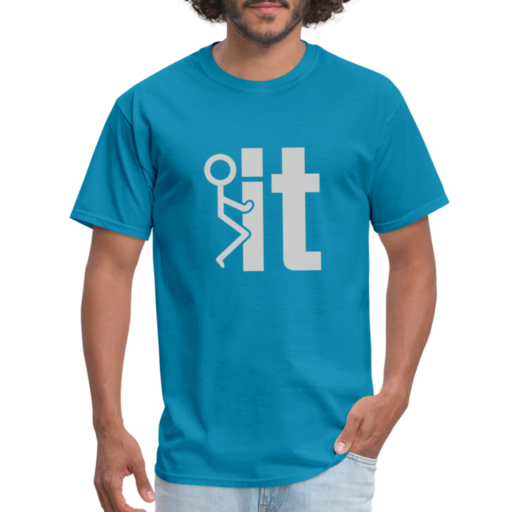 F it T-Shirt (Funny & Carefree Tee) - turquoise