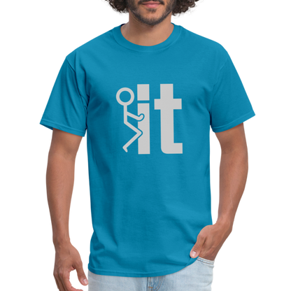 F it T-Shirt (Funny & Carefree Tee) - turquoise