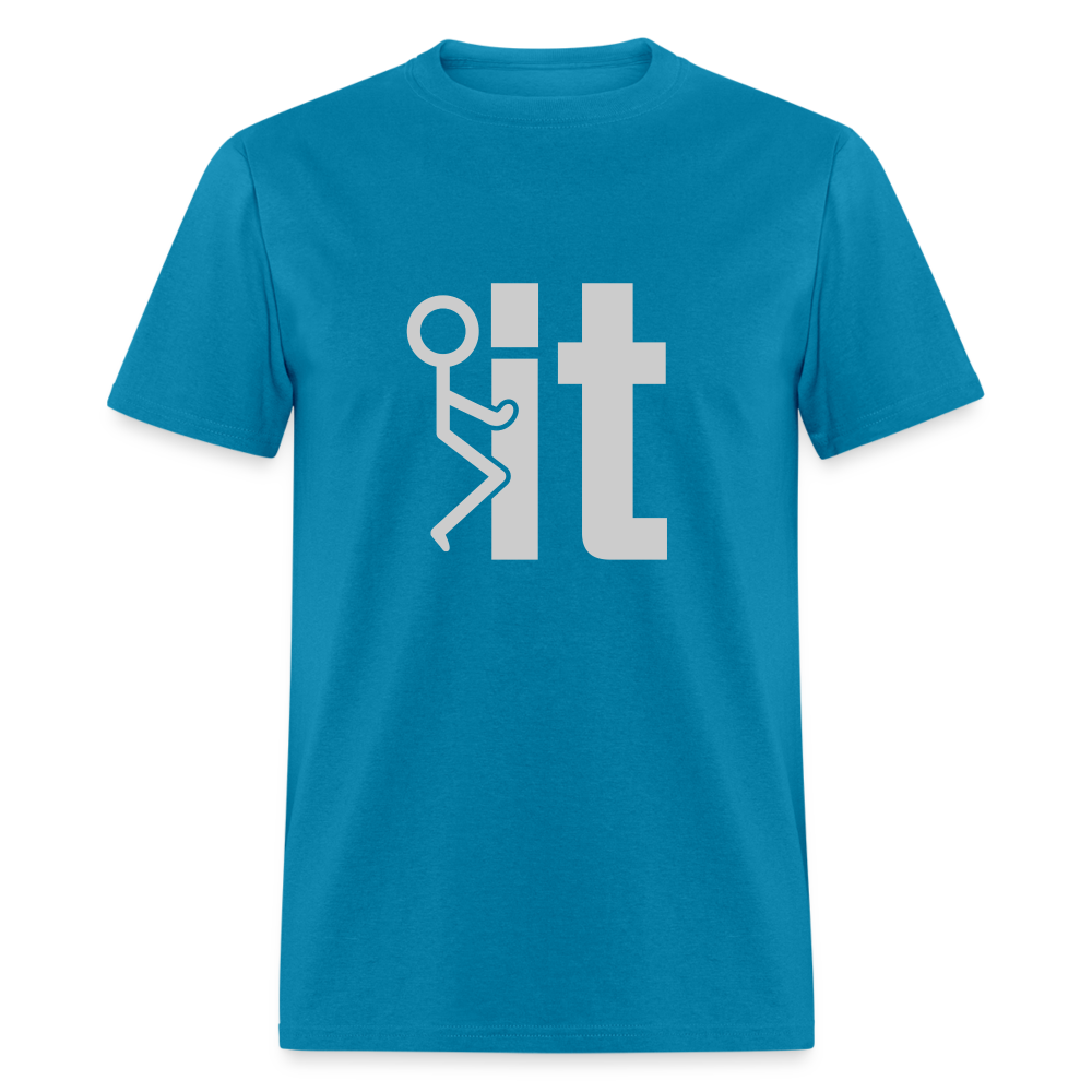 F it T-Shirt (Funny & Carefree Tee) - turquoise