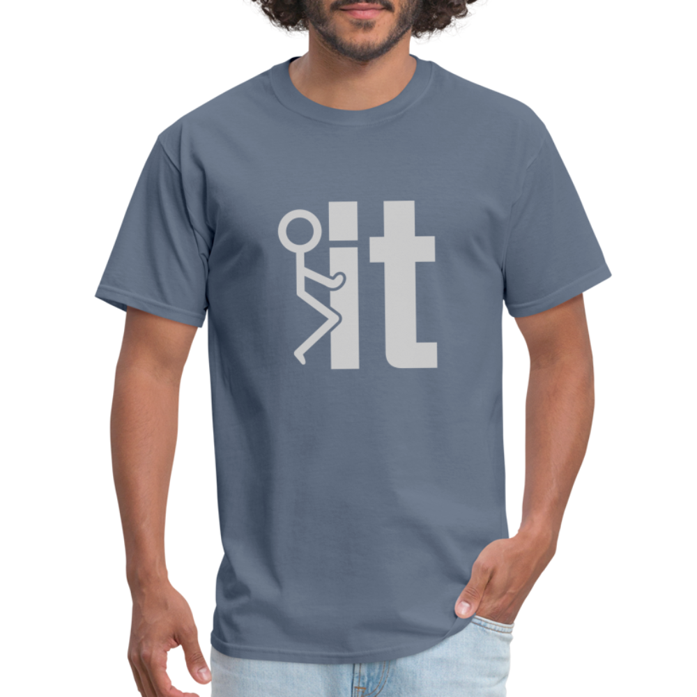 F it T-Shirt (Funny & Carefree Tee) - denim