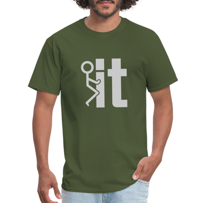 F it T-Shirt (Funny & Carefree Tee) - military green