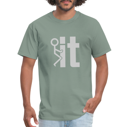 F it T-Shirt (Funny & Carefree Tee) - sage