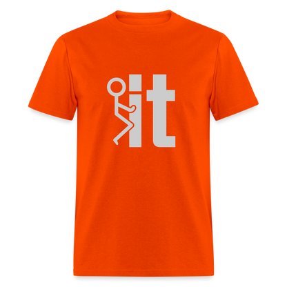 F it T-Shirt (Funny & Carefree Tee) - orange